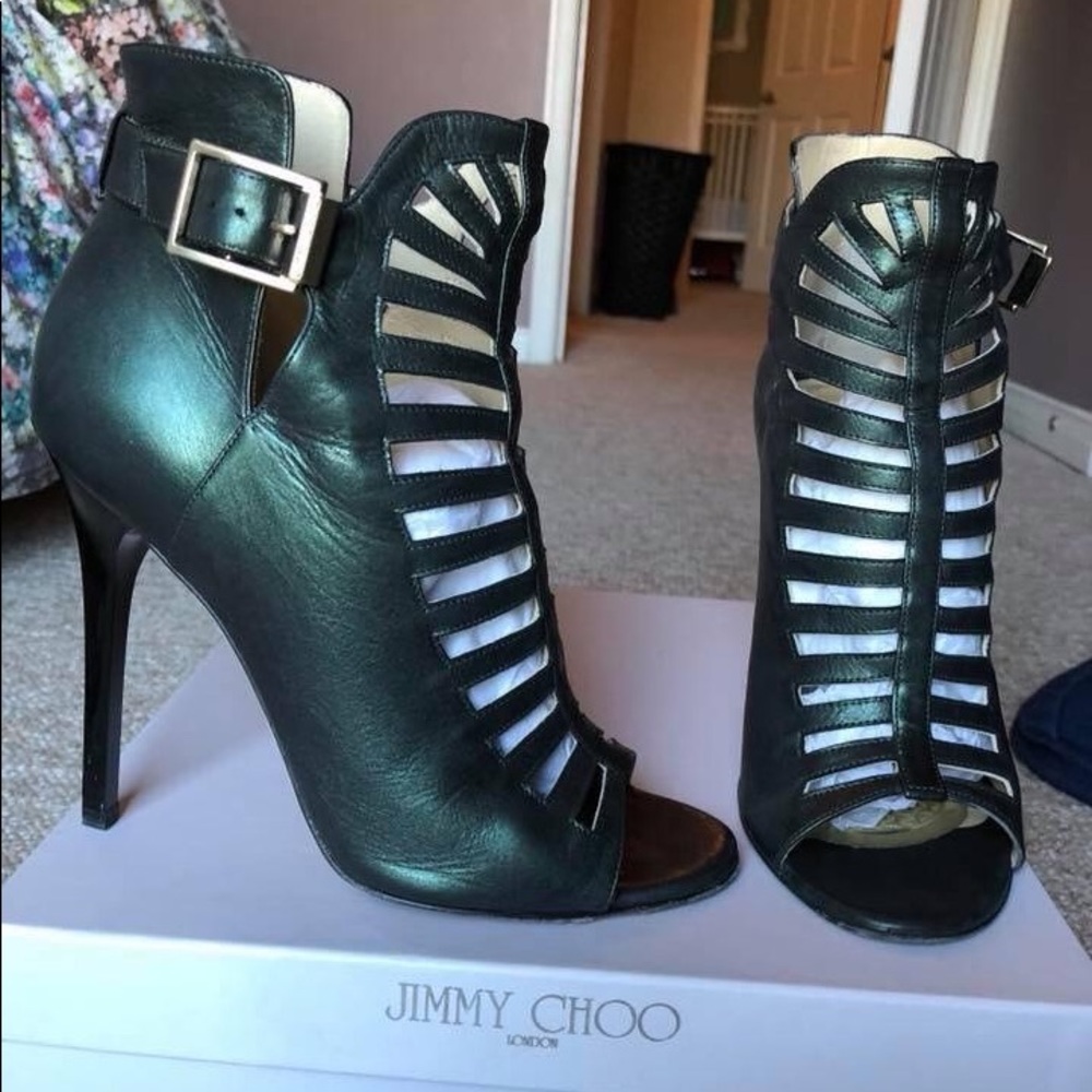 Saks exclusive Jimmy Choo open toed bootie.